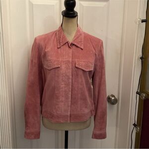Revue Pink Suede Women's crystal embellished Jacket, US10